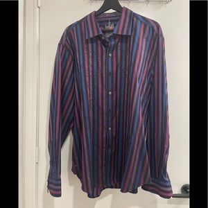 ROBERT GRAHAM - Stripped Button Dress Shirt